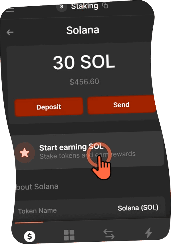 phantom wallet staking interface